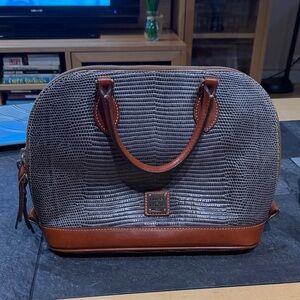 Dooney & Bourke Gray and Brown Textured Handbag